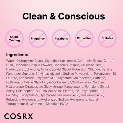 COSRX Pink Peptides - Parche de hidrogel de colágeno para ojos hinc...