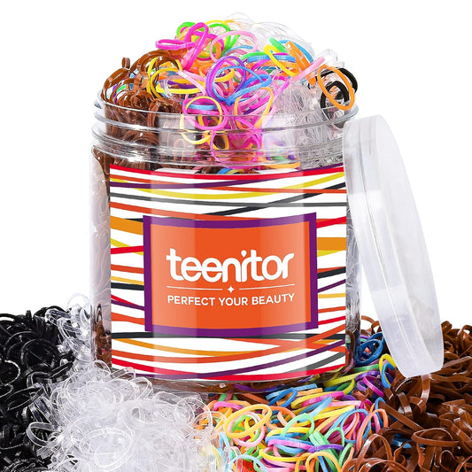 Teenitor - Bandas elásticas para el cabello, 2000 unidades, Bandas...
