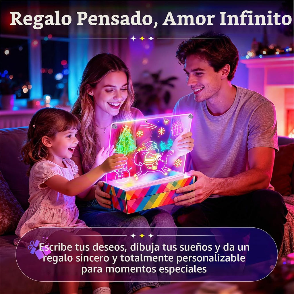 Tablero de notas LED recargable de 16 pulgadas, 7 modos de luz de c...