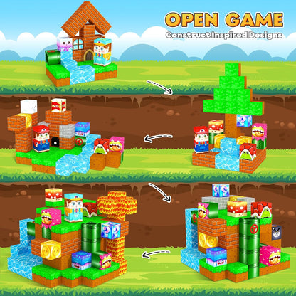 ORZbb Bloques magnéticos, juegos de construcción para niños de 3, 4...