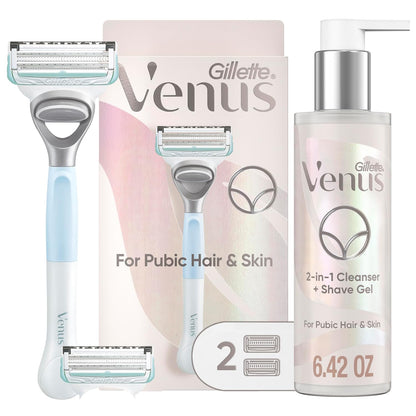 Gillette Venus Juego de afeitado para cabello y piel púbica, maquin...
