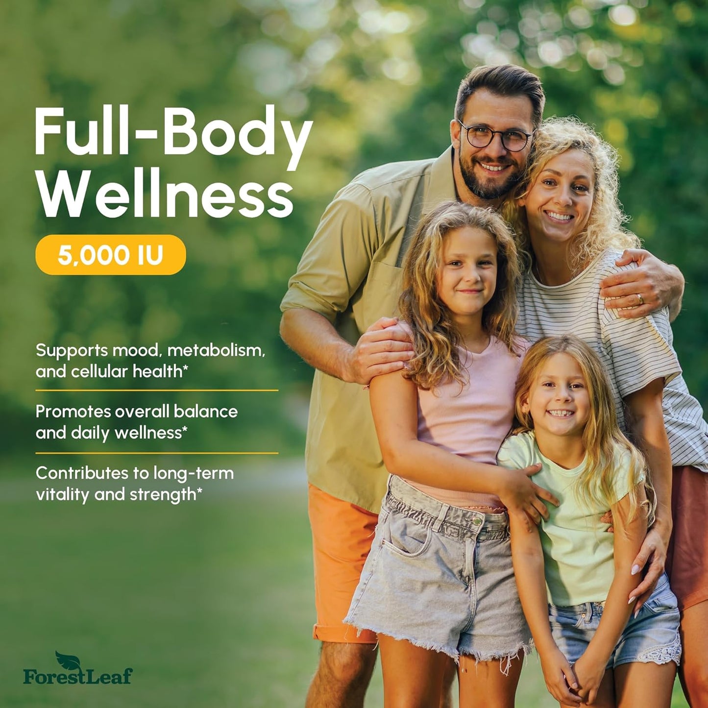 ForestLeaf Vitamina D3 5000 IU | VIT D - VIT D3 Suplementos de Vita...