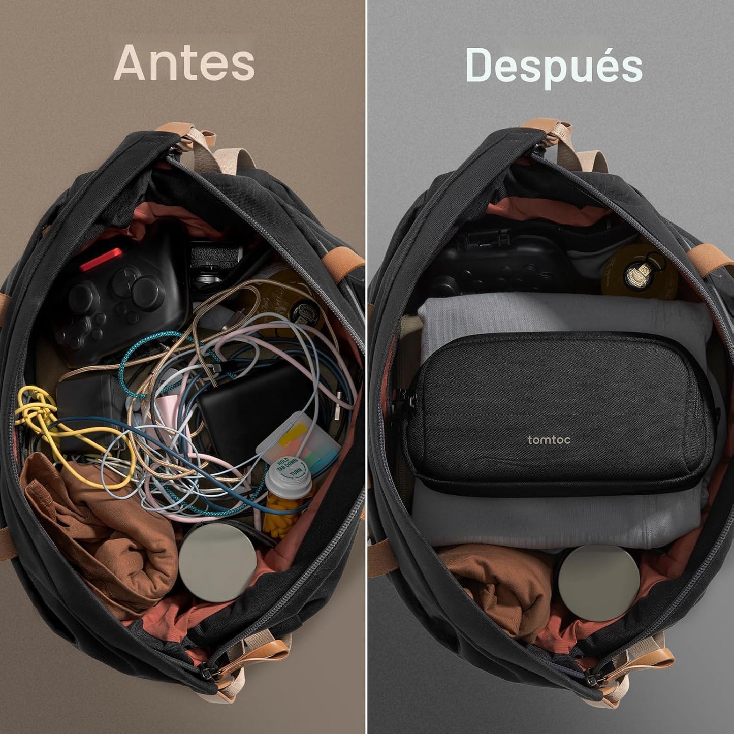 tomtoc Organizador Electrónico de Viaje, Estuche Resistente al Agua...