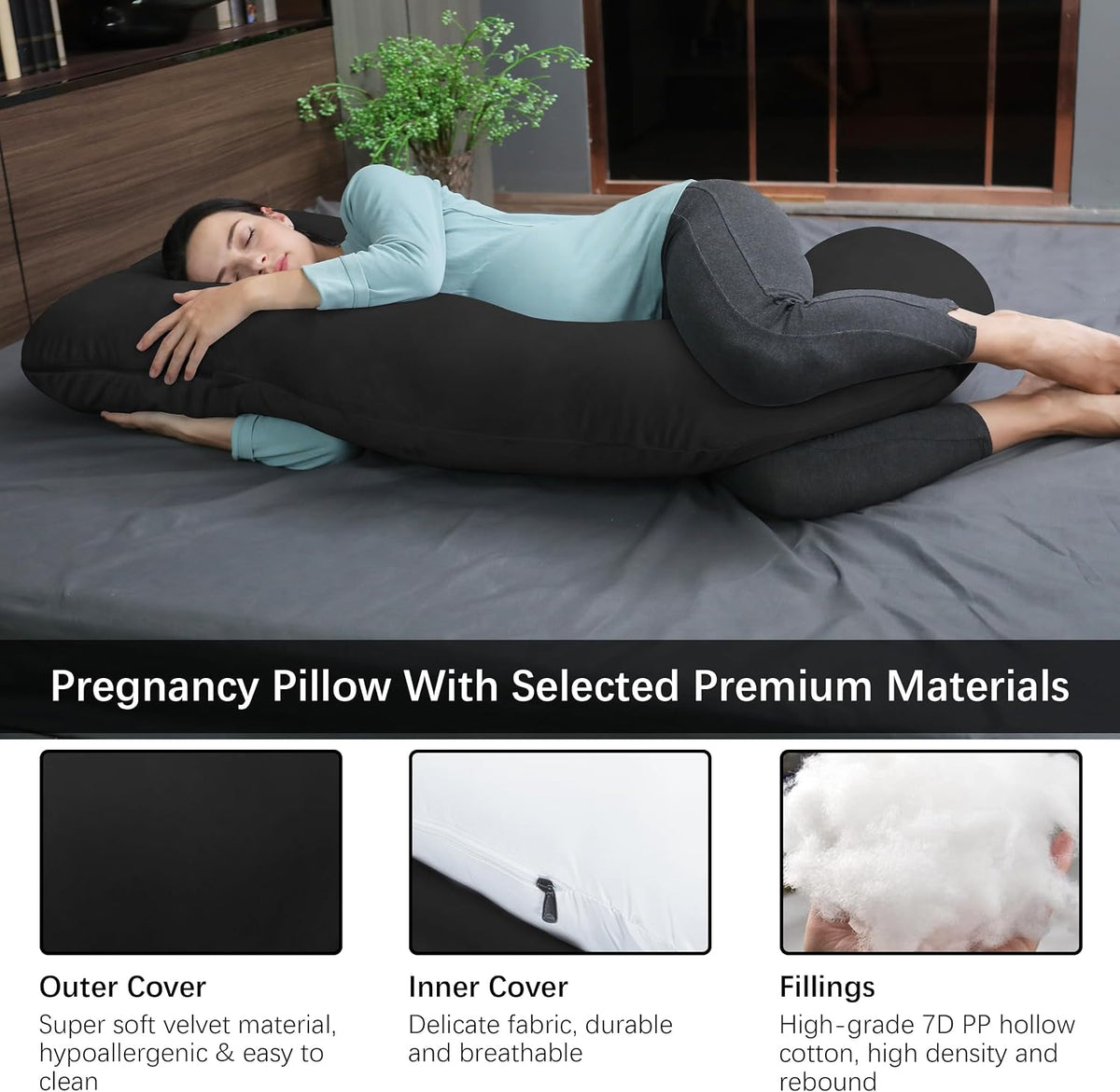 MOON PARK - Almohadas de embarazo y maternidad de cuerpo completo p...