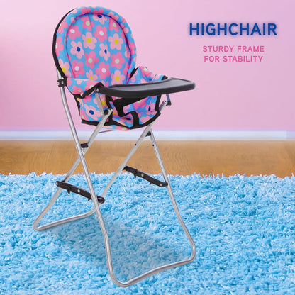 Juego de cama y asiento de bebé, juego de bebé, accesorios para muñ...