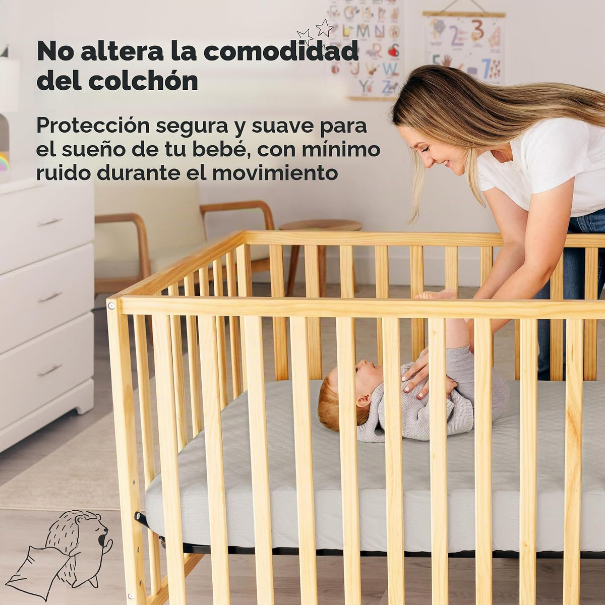 Paquete de 2 fundas protectoras de colchón impermeables para cuna |...