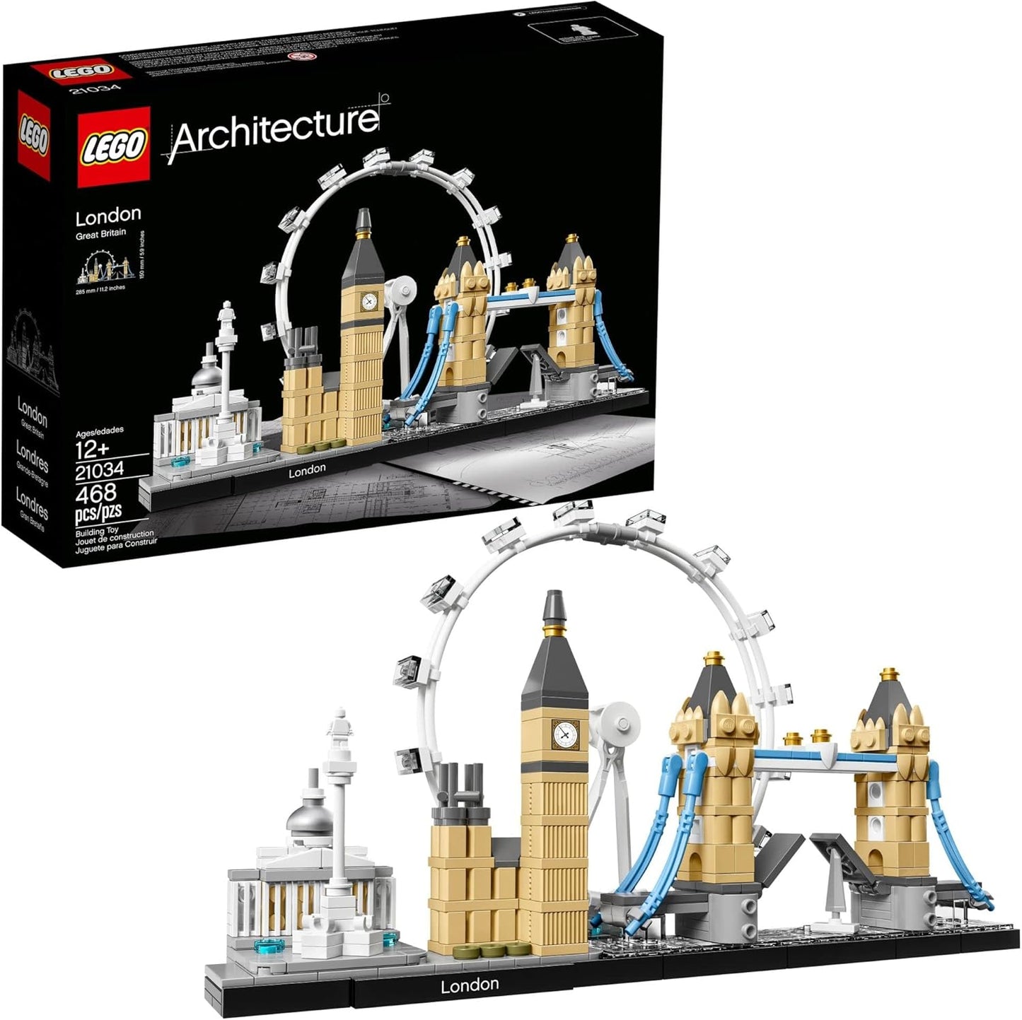 LEGO Architecture London Skyline Collection 21034 - Kit de construcción modelo y regalo para niños y adultos (468 piezas)