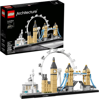 LEGO Architecture London Skyline Collection 21034 - Kit de construcción modelo y regalo para niños y adultos (468 piezas)