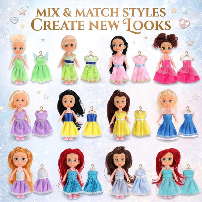 Liberty Imports Paquete de 12 Muñecas Pequeñas de Princesa Real - J...