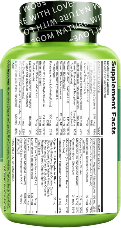 NATURELO Multivitaminas para Adolescentes Niñas\/Niños, 180 Cápsula...