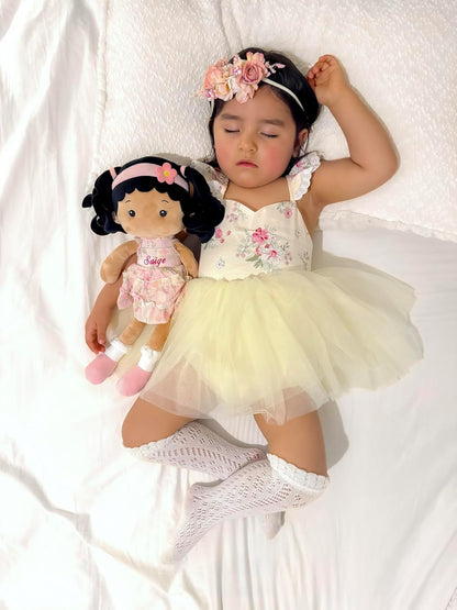 LeyaDoll Muñeca de bebé suave de felpa (40,6 cm), mi primera muñeca...