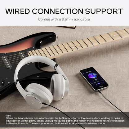 DOQAUS - Auriculares Bluetooth de diadema inalámbricos con 90 horas...
