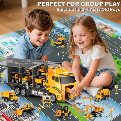 Conjunto de Camiones de Construcción para Niños Pequeños: Construcc...