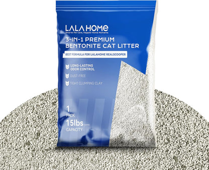 LALAHOME Arena aglutinante para gatos, arena para gatos de bentonit...