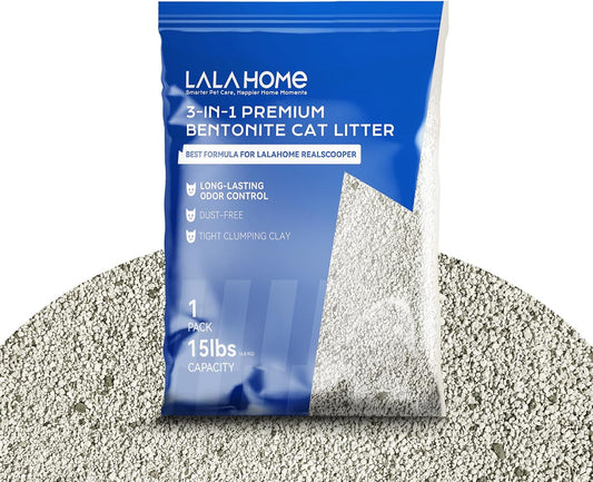 LALAHOME Arena aglutinante para gatos, arena para gatos de bentonit...