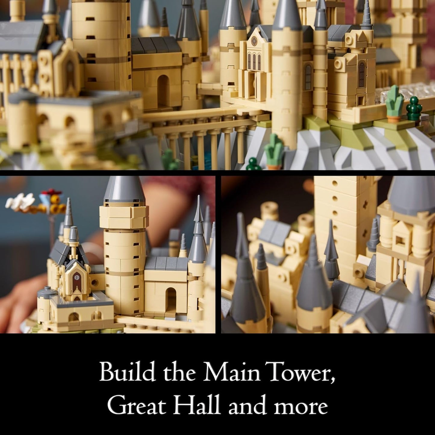 LEGO Harry Potter Hogwarts Castle and Grounds 76419 - Juego de construcción, idea de regalo para adultos, modelo de exhibición para construir, juego coleccionable de Harry Potter, recrea escenas