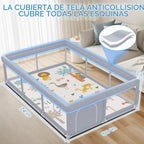 XVISHX Corralito para bebés con paspartú, 74 x 50 pulgadas, corrali...