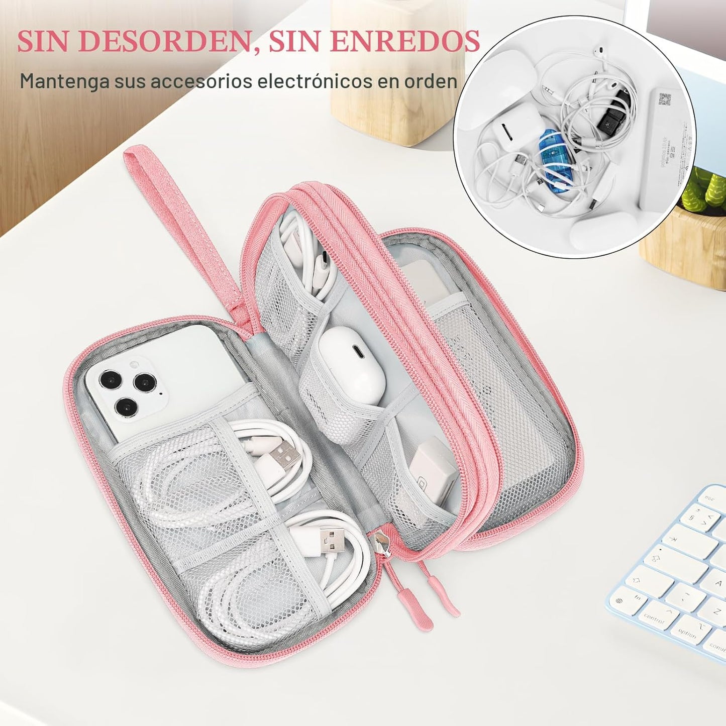 FYY Organizador electrónico, organizador de cables de viaje, bolsa...