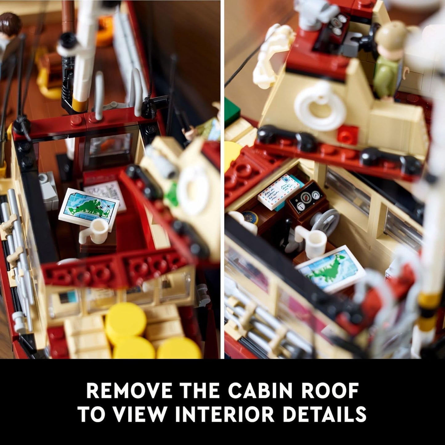 LEGO Ideas Jaws Set – Kit de diorama para fanáticos de la película clásica – Juguete de tiburón – Regalo de recuerdos de película para adultos – Incluye barco Orca y las minifiguras de Chief Brody