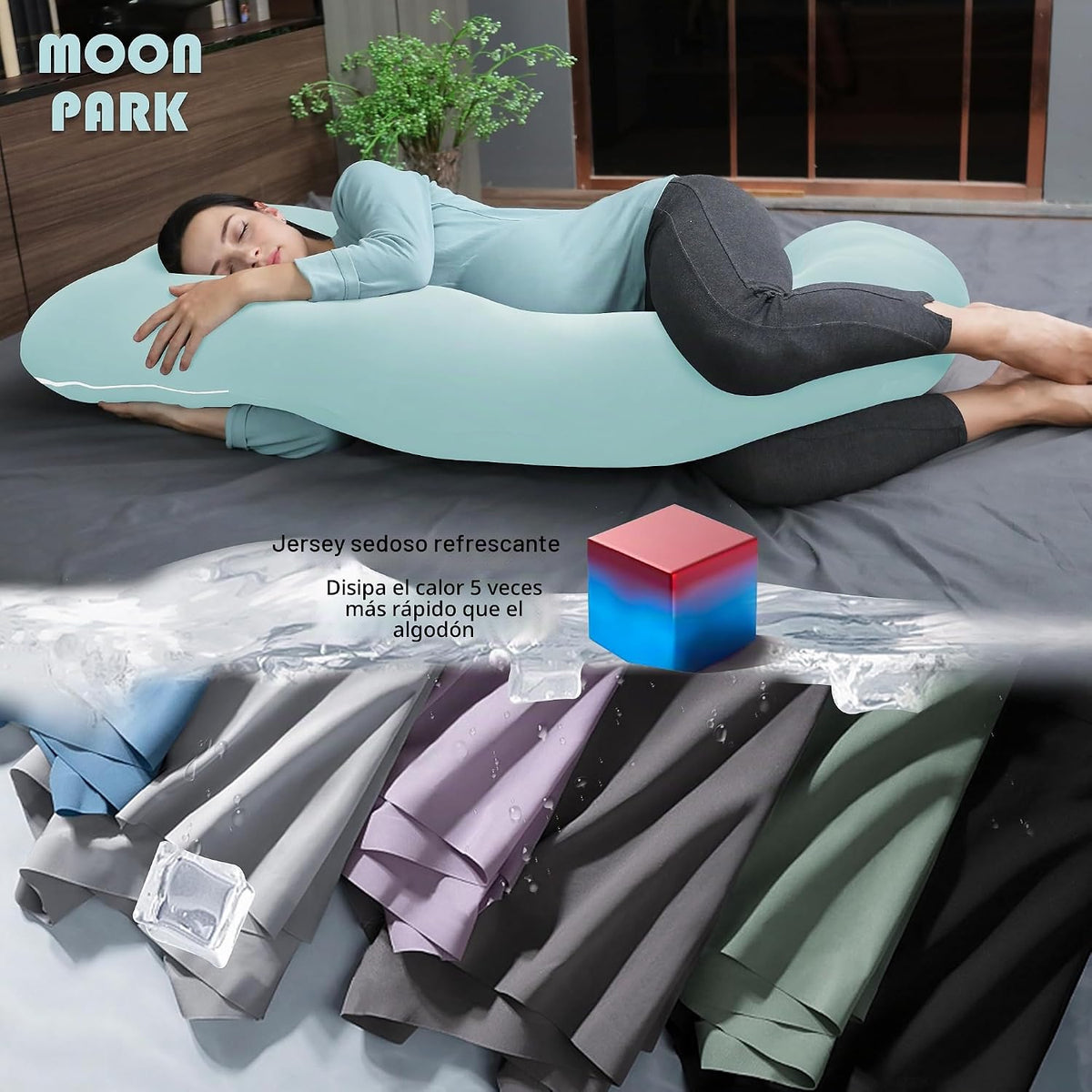 MOON PARK- Almohadas de embarazo y maternidad de cuerpo completo pa...