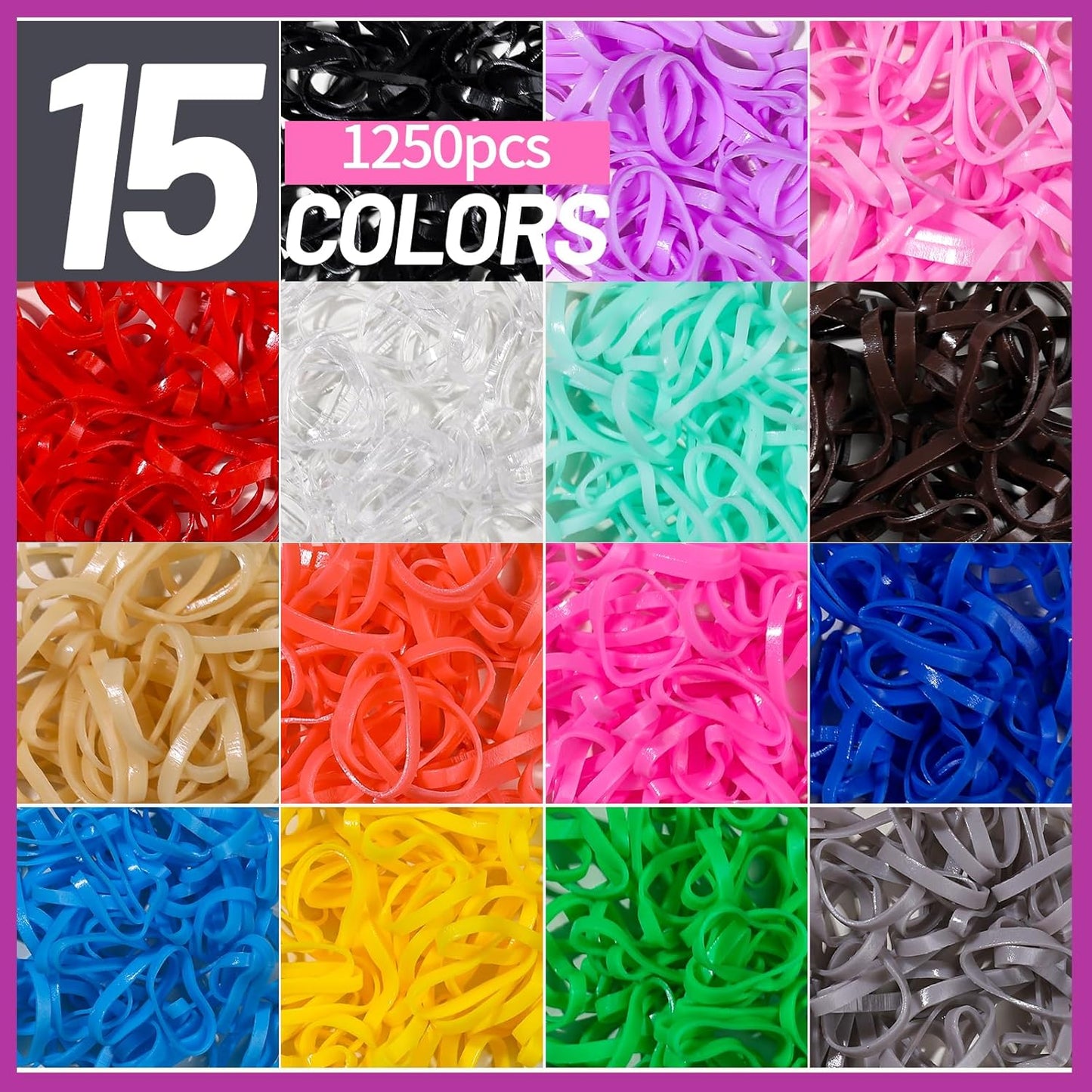 Teenitor Lazos elásticos para el cabello, accesorios para el cabello para niñas, coloridas bandas elásticas para el cabello para bebé, bandas de goma para el cabello con pinzas para el cabello