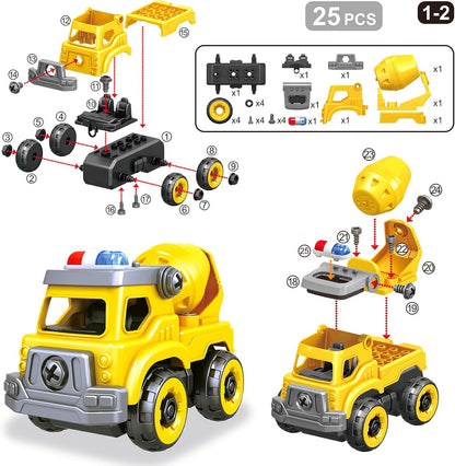 Juguetes de coches 4 en 1 para desamarrar para niños, vehículo de j...