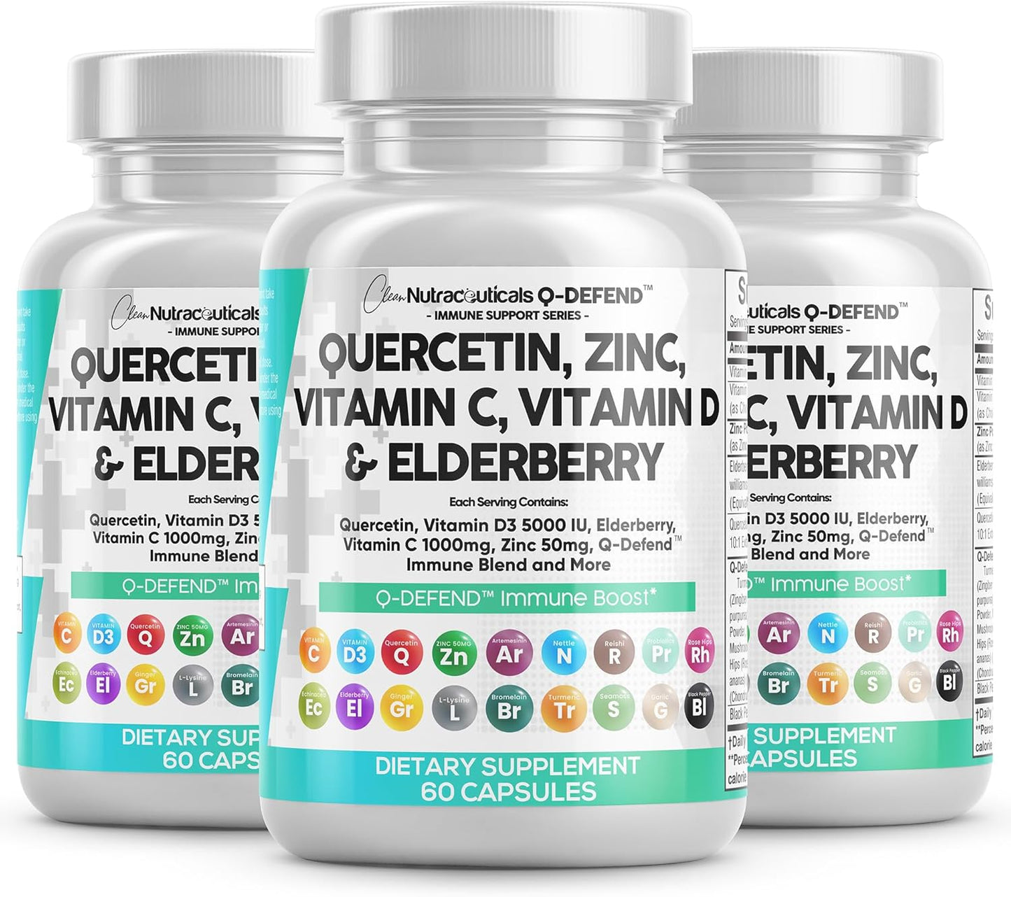 Suplemento de quercetina Q Defend con zinc, vitamina C, vitamina D,...