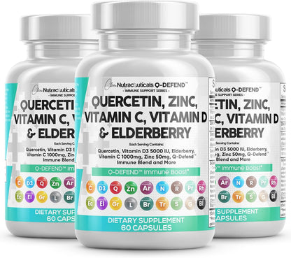 Suplemento de quercetina Q Defend con zinc, vitamina C, vitamina D,...