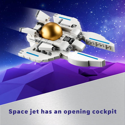 LEGO Creator 3 en 1 Juguete de Astronauta Espacial, Set de Construcción que se Transforma de Figura de Astronauta a Perro a Jet Víbora, Idea de Regalo con Temática Espacial para Niños y Niñas de 9