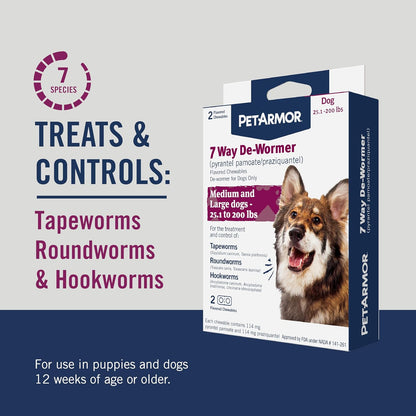 PetArmor - Desparasitador de 7 vías para perros, tratamiento oral p...
