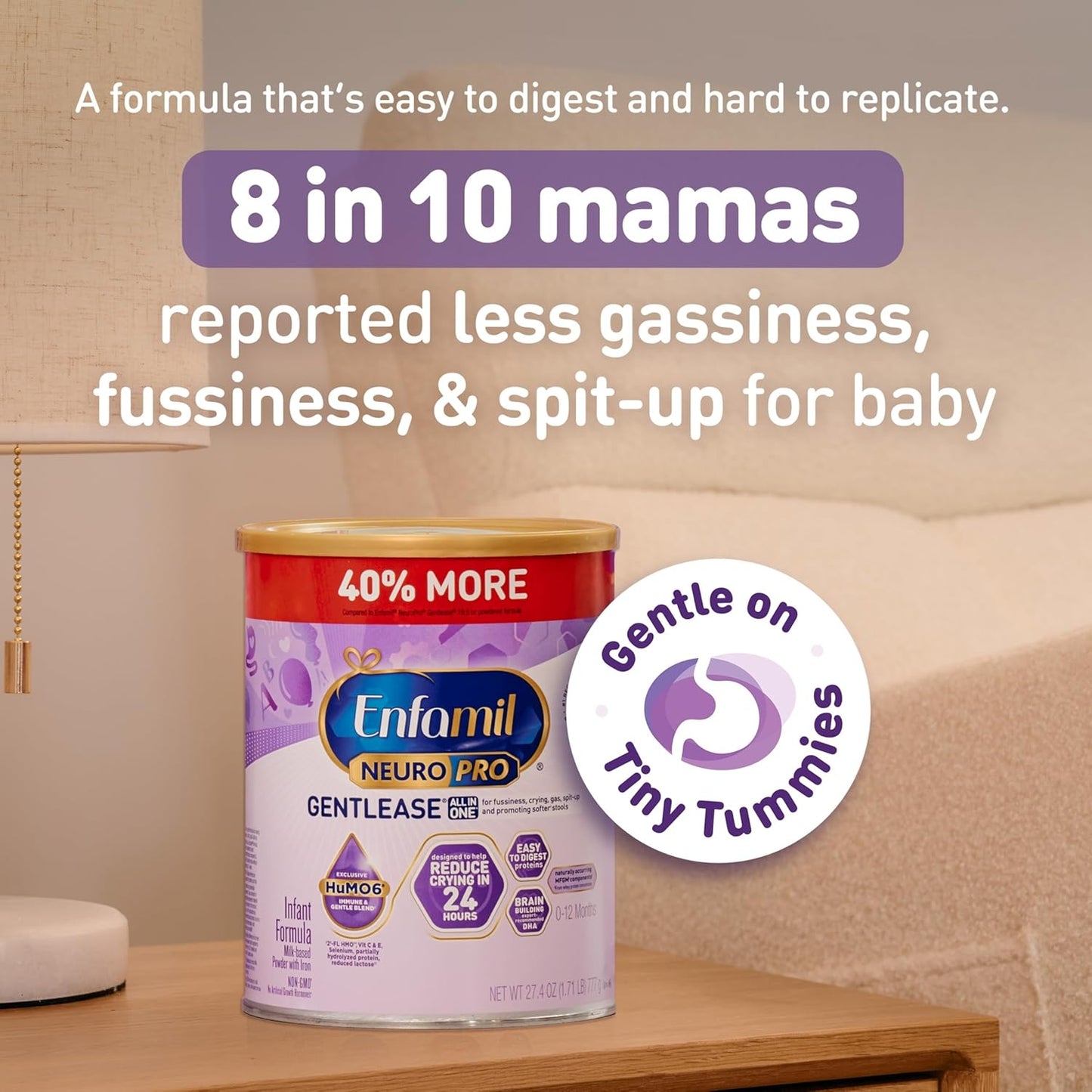 Enfamil NeuroPro Gentlease para aliviar la irritación, el llanto, g...