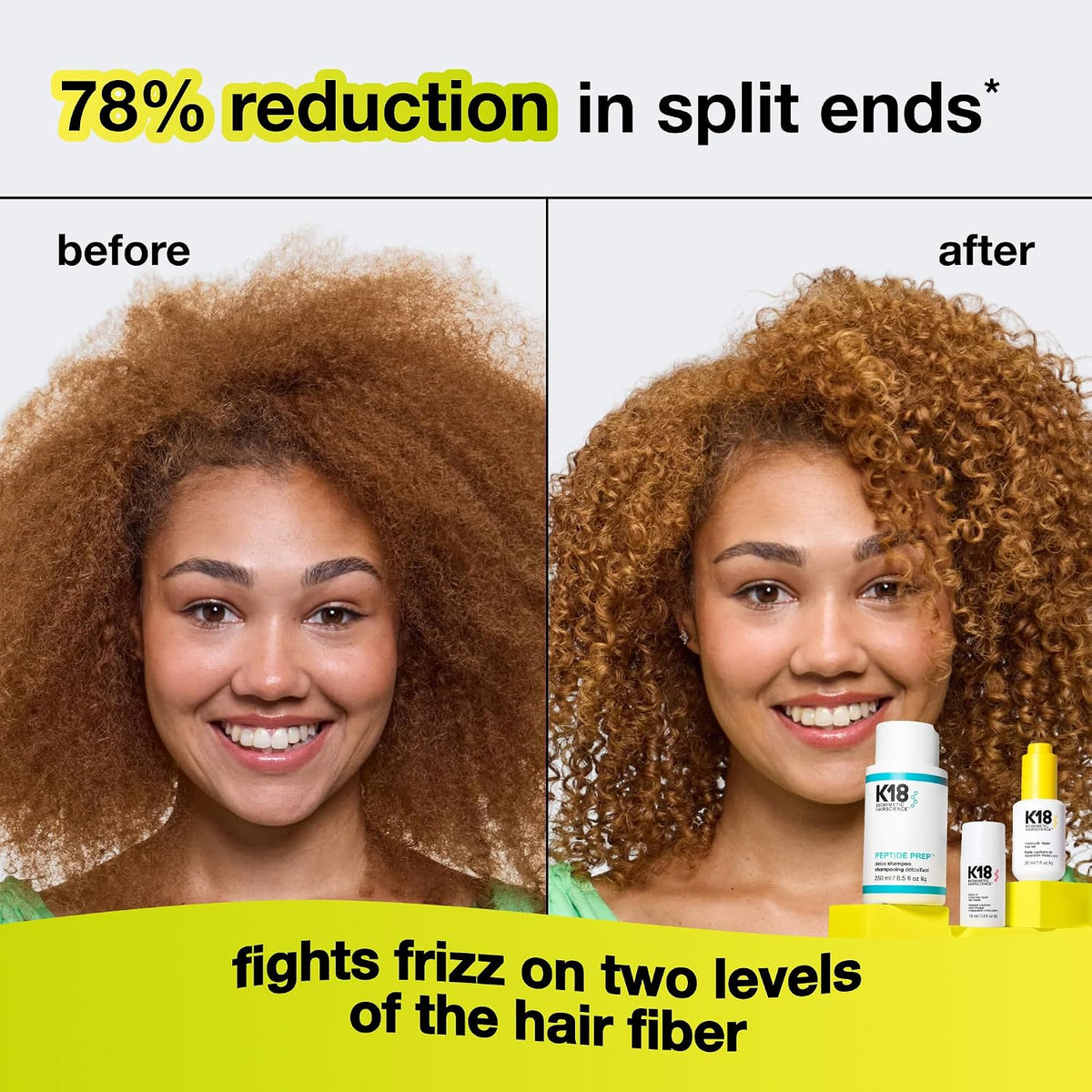 Aceite capilar reparador molecular K18, aceite ingrávido para un ca...