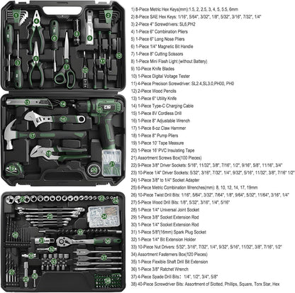 Prostormer - Juego de herramientas con taladro inalámbrico de 8V, k...