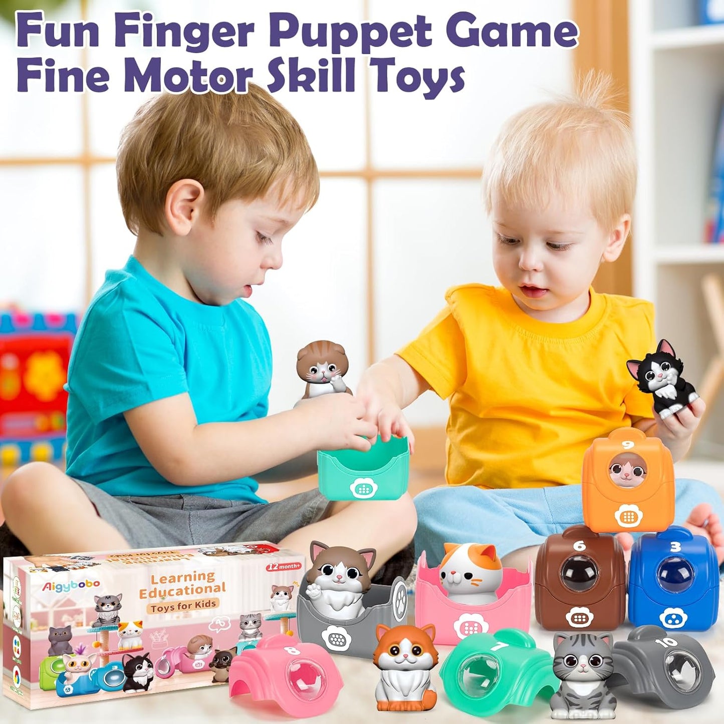 Juguetes de aprendizaje para niños pequeños de 1, 2, 3 años, 20 pie...