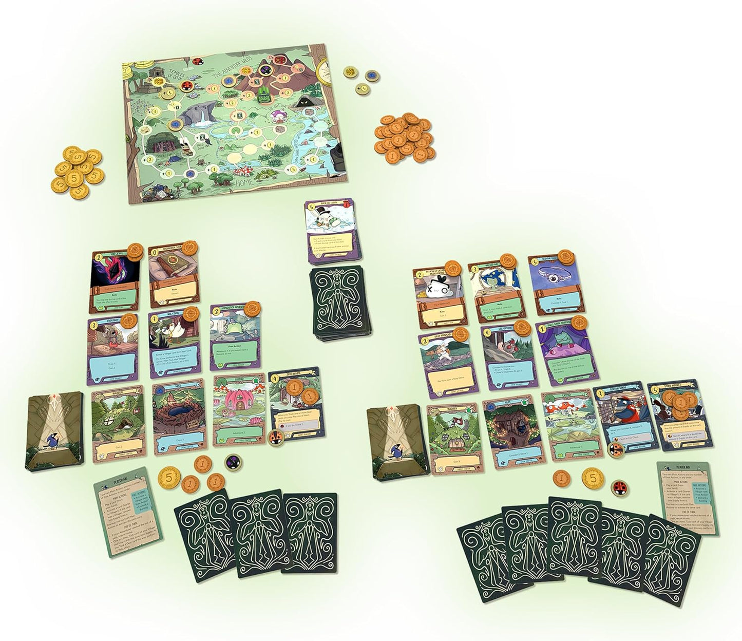 Un juego de mesa Wild Venture - Juego de estrategia de construcción de motores y aventura, mundo de fantasía caprichoso con más de 100 cartas únicas, juego de ritmo rápido para niños y adultos, a
