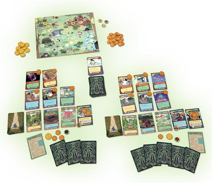 Un juego de mesa Wild Venture - Juego de estrategia de construcción de motores y aventura, mundo de fantasía caprichoso con más de 100 cartas únicas, juego de ritmo rápido para niños y adultos, a