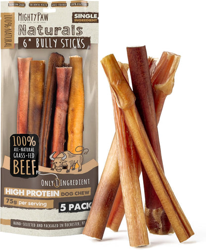 Mighty Paw Naturals Bully Sticks para perros pequeños y medianos \u...