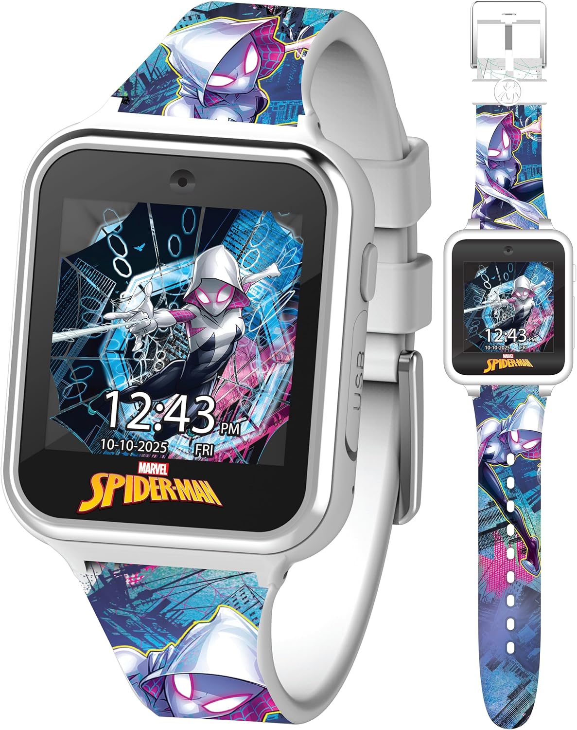 Reloj inteligente Marvel Spider-Man para niños: características div...