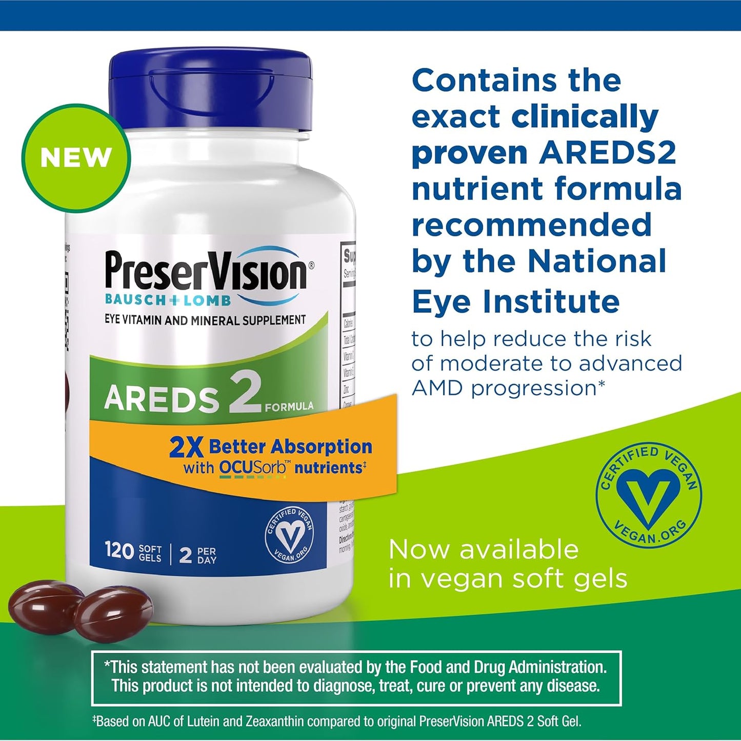 PreserVision AREDS 2 Suplemento de vitaminas y minerales para ojos...