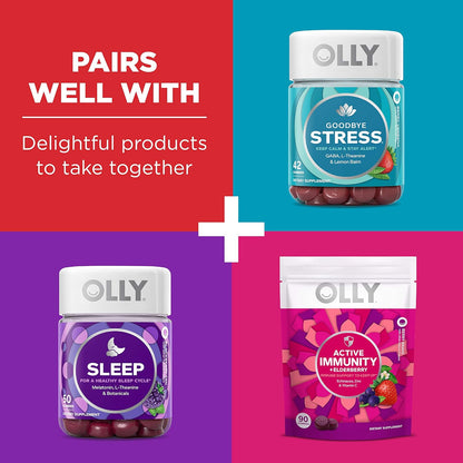 OLLY Gomitas multivitamínicas multiprobióticas para adultos, 1 mil...