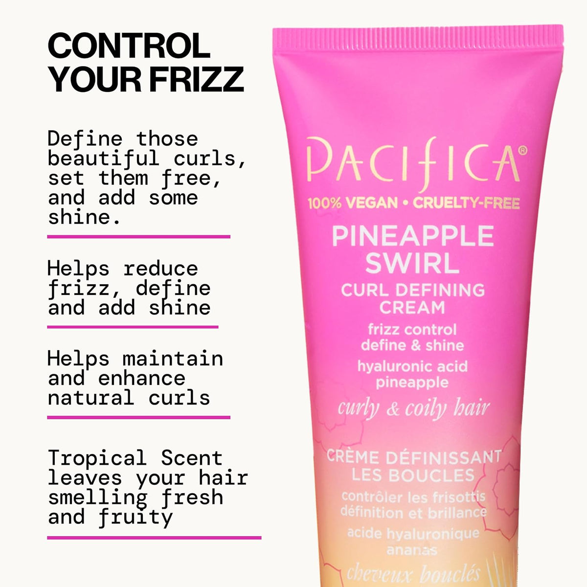 Pacifica Beauty Kit de cuidado del cabello con rizos de piña: champ...