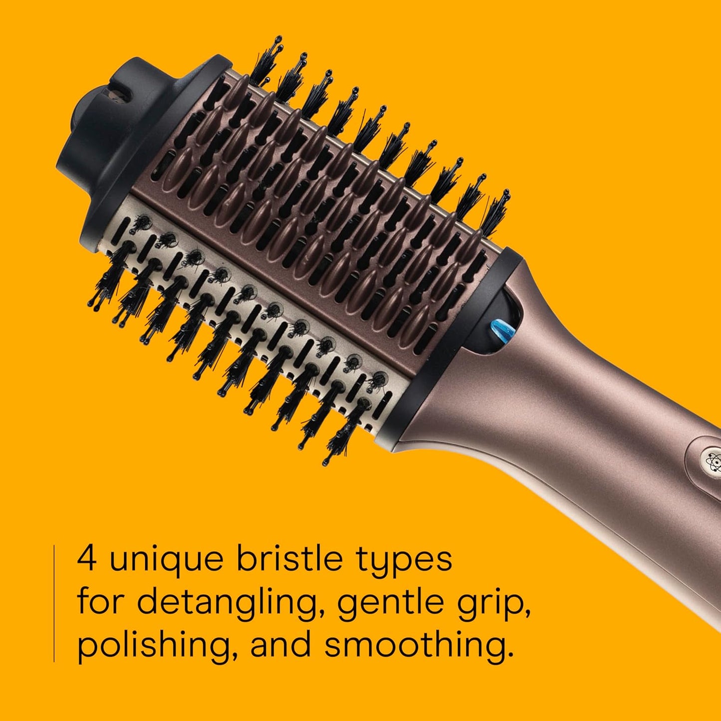 Infiniti PRO Conair - Cepillo secador de pelo 2 en 1, cepillo térmico para todo tipo de cabello, barril ovalado grande, 4 tipos de cerdas para dar volumen, suavizar y refrescar, malva moca