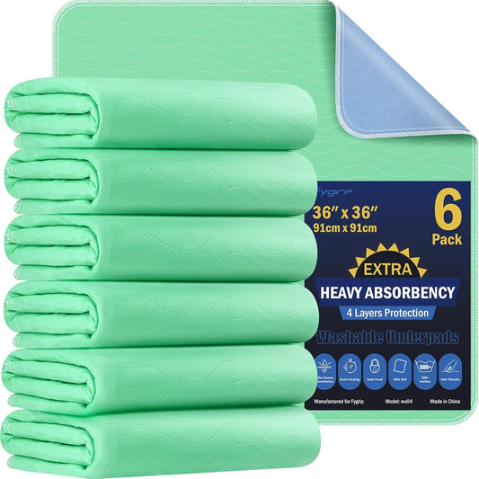 Paquete de 6 almohadillas lavables de 36" x 36" pulgadas de...