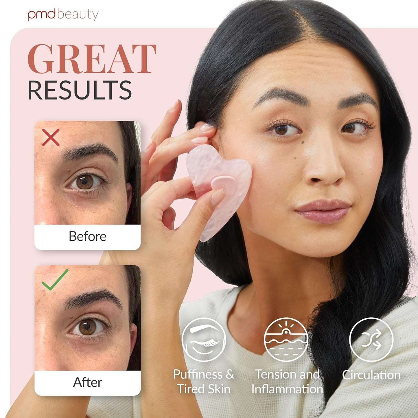 PMD Beauty Gua Sha - Herramientas faciales para masajear, esculpir...