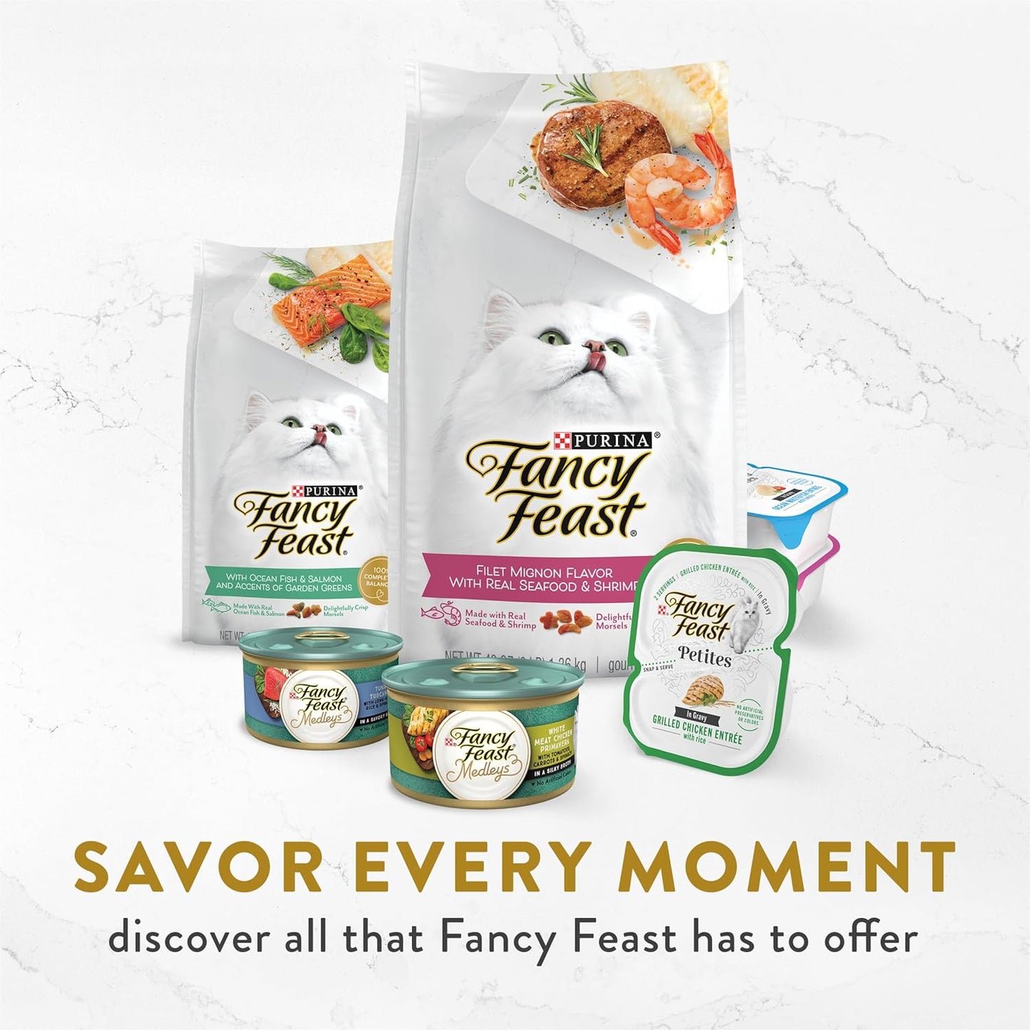 Purina Fancy Feast Colección de Aperitivos y Caldos Lamibles Sin Gr...