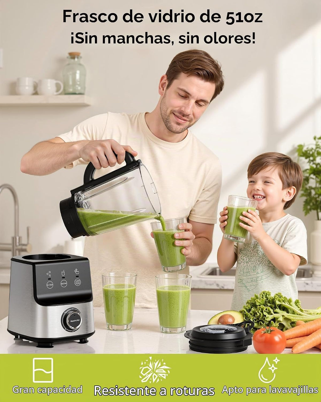 HoninJoy Licuadoras de encimera para cocina, licuadora profesional...