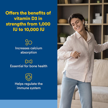 Natural Factors - Vitamina D3 5000 UI, apoya huesos saludables, 120...