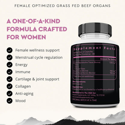 Suplemento de órganos de res para mujeres \u2013 Apoya el equilibri...