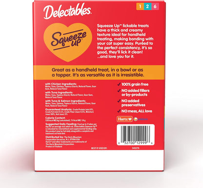 Hartz Delectables Squeeze Up - Paquete variado de puré cremoso expr...