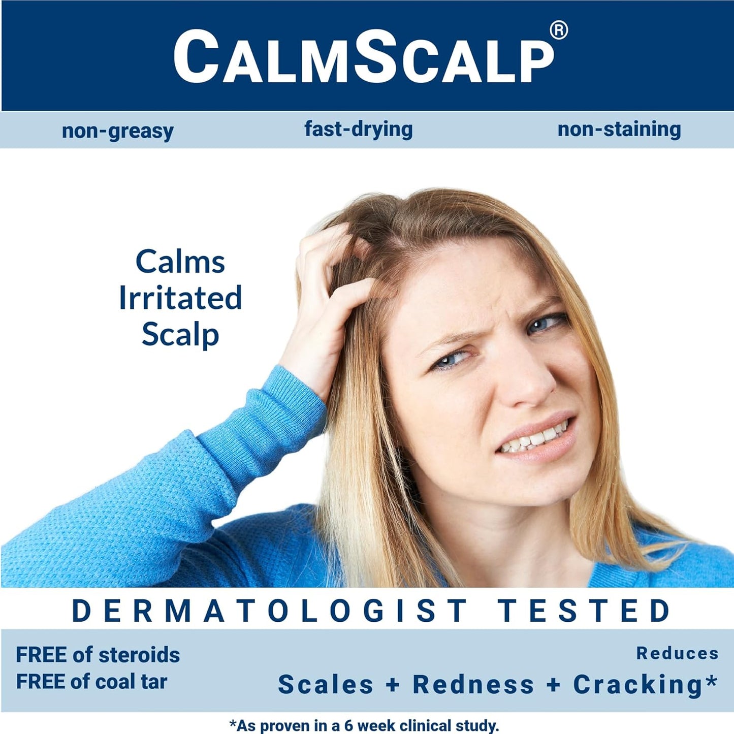 Sérum para el cuero cabelludo CalmScalp | Alivio de la picazón del cuero cabelludo | Tratamiento para el cuero cabelludo | Exfolia las escamas y las escamas de la línea del cabello | Clínicamente